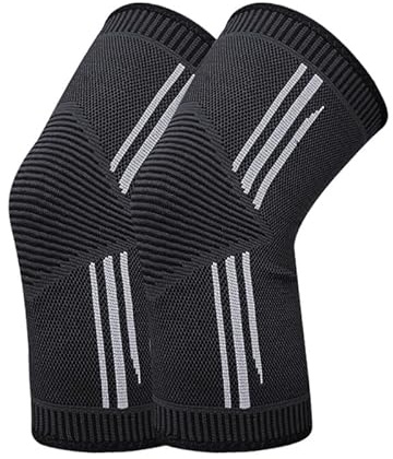 BNOYONERAS Selbstheizende Kniebandage, Magnettherapie-Heizknie, Kniewärmer für Männer Frauen, Wärmetherapie Kniebandage, Selbstheizende Knieschoner, Winter, für Laufen, Fitnessstudio (Schwarz)