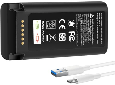 ASUNCELL 3.7V 8000mAh T8743 Replacement Battery Compatible with Eufy Video Doorbell E340/C31, 29.6Wh Rechargeable Battery Pack with Type-C Charging Cable, Quick Swap Spare Doorbell Battery