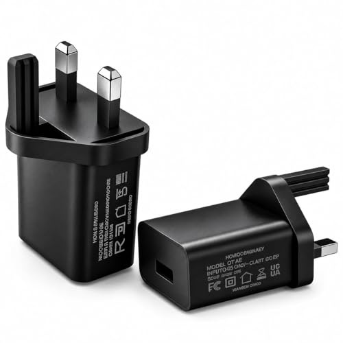 2 Pack 5V 2A USB Plugs UK 10W Power Adapter, usbc plug for Voltage | Compact 1-Port USB Wall Charger for Smartphone, Tablet, Bluetooth Speakers, Mirror Lights, USB Fan, Kindle Other 5V Devices
