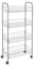 Metaltex Ascona 4-Tier Rolling Cart - Multipurpose Storage Cart for Home including Kitchen, Bathroom, Office and Garage – Polytherm Silver, 42 x 23 x 84 Centimetres
