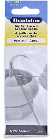 Big Eye Curved Beading Needles 2/Pkg-3.5