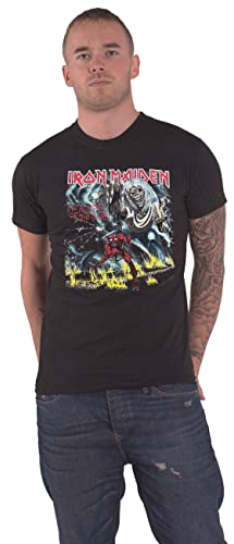Iron Maiden Men's Number of The Beast T-Shirt, Black, Large