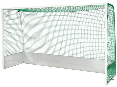 Feldhockeytor | Robuste Aluminiumkonstruktion | Internationale Vorschrift | Stabile Bande aus Sperrholz