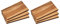 Neustanlo - 6 Stück Frühstücksbrettchen - 23x15x1 cm - Rustikal moderne Frühstückbretter aus edlem Akazienholz