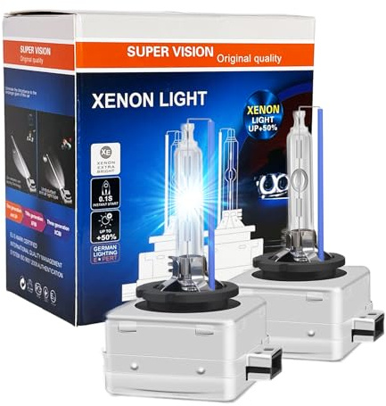 SOCAL-LED-belysning D1S 35W Xenon HID-strålkastare glödlampor – 6000K kristallvit – 66144 66140 85140 85415 OEM hög lågstråle direkt ersättning – paket med 2