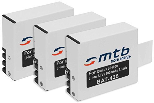 3X Akku für Qumox SJ5000(+), SJ5000X, SJ4000(+)… / SJCam M10(+), X1000 … / DBPower EX4000 … - s. Liste