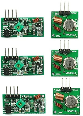 Aihasd 3 Stck 433mhz Sender Und Receiver Superregeneration Wireless Transmitter Modul