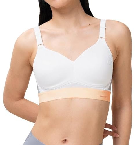 TriAction Damen Gepolstert Sport-BH Hybrid Lite P, Weiß (White 03), Gr. 75B