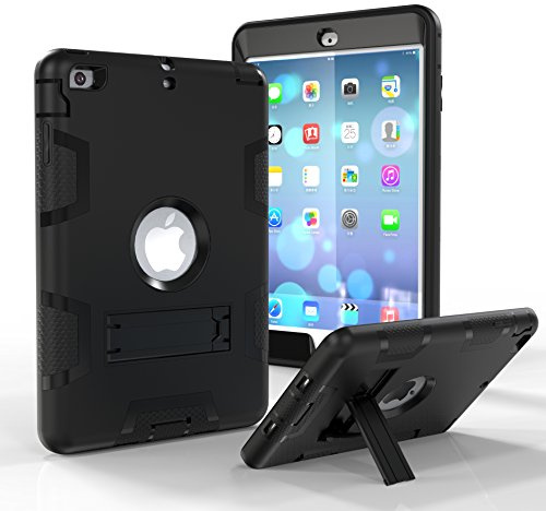 YIKUN a prueba de golpes resistente goma duro con función atril para iPad Mini 1/iPad Mini 2/iPad Mini 3