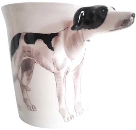 B2SEE Wind-Hund-e-Tasse Tier Tasse-3d-mit-Hund-emotiv Hunde-Kopf-Bild 14 x 15 x 10 cm