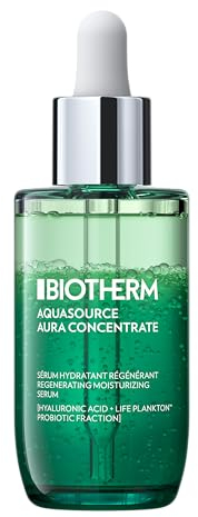 Biotherm Aquasource Biphase Serum, pflegendes Gesichtsserum mit Aura Leaf und Life Plankton, tiefenwirksames Serum für eine genährte Haut und einen natürlichen Glow, 50 ml