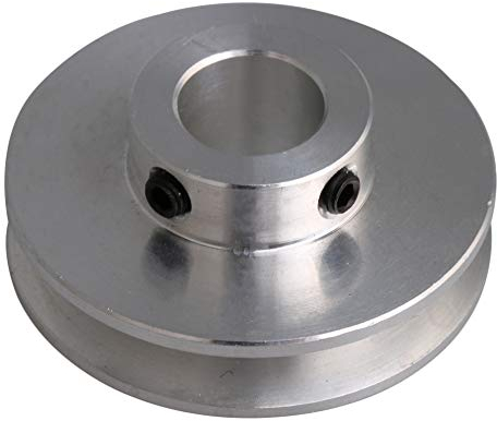 BQLZR 41x16x12 MM Silber Aluminiumlegierung Einzigen Nut 12 MM Feste Laufrolle für Motorwelle 3-5 MM PU Rundriemen