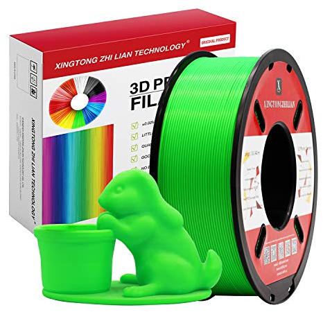 PLA 3D Drucker Filament 1.75mm 3D-Druckmaterialien für 3D Stift Druck Maßgenauigkeit +/- 0.02mm, Farbe Grün 1kg / Spule