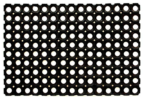 OLIVO.shop | ROBUST Zerbino in Gomma per Esterno, Drenante e Antiscivolo, Tappeto a Griglia per Pioggia, Varie Misure (60x80cm Kit)