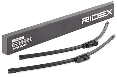 RIDEX Scheibenwischer Set Wischerblätter Satz mit Spoiler Frontscheibenwischer Vorne Wischblattausführung: Rahmenlos Form: flach Länge 1: 680mm Länge 2: 630mm 298W0057