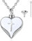 EUDORA Halskette Herz Asche Kette Einäscherung Schmuck 925 sterling Silber Memorial Urn Asche Andenken Halskette Anhänger Kettenlänge 45,7cm …