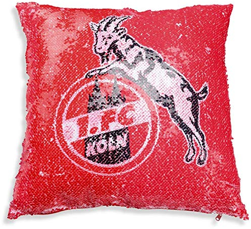 Unbekannt 1. FC Köln Kissen/Sofakissen/Dekokissen ** Pailettenkissen **