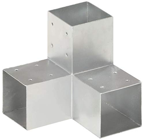 Tidyard Pfostenverbinder Y-Form 3 Hülsen Balkenschuh Holzverbinder Eckverbinder Pfostenecke Balken Verbinder Feuerverzinkt Verzinktes Metall