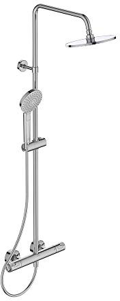 Ideal Standard - Ceratherm T50, Kit doccia con miscelatore termostatico, Set colonna doccia completo, Cromato