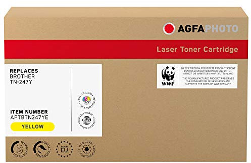 AgfaPhoto Toner TN247Y TN-247Y, Kompatibler Toner für Brother - Brother HL-L3210, DCP-L3510 CDW, MFC-L3710 CW & mehr - Toner TN247Y für zuverlässigen Druck