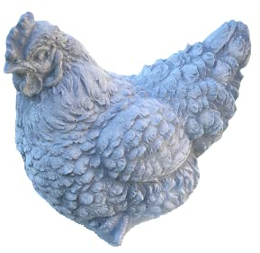 Steinfigur Huhn Henne Hahn frostfest wetterfest Gartenfigur Steinguss Gartendeko Deko-Figur für Haus Garten Moderne Statue Garten-Figur