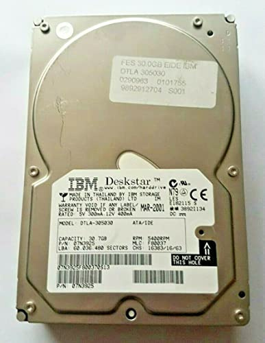 Festplatte 30.7 GB IDE DTLA-305030 P-ATA 5400rpm HDD 3,5 interne