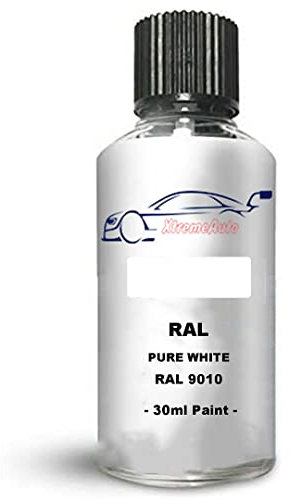 Xtremeauto Touch Up Paint Interior/Exterior RAL 9010 Pure white Satin Finish Interior Scratch Repair: Wall, Cabinets, Trim, Molding, Furniture, Windows, Fascia