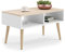 KOBI Table Basse Blanche Sandi, Table Basse pour Le Salon