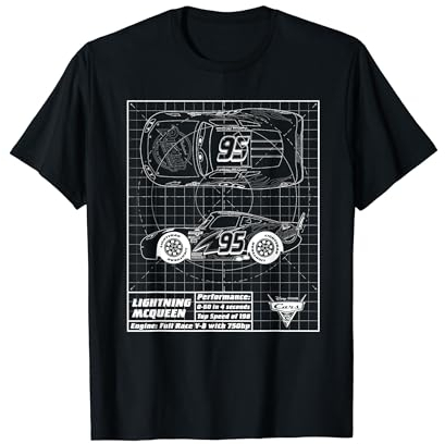 Cars Lightning McQueen Blueprint T-Shirt