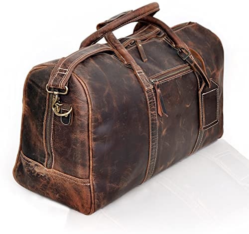 Weekender Oslo aus Leder Damen Herren Braun Groß 45l