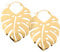 Wildcat Monstera Leaf Hoops Gold onesize