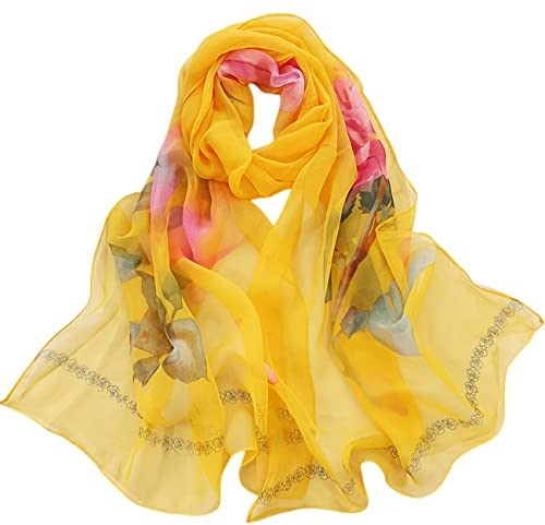 FAIRYGATE Tuch Schals für Damen Seidentuch Damen Frühling Halstücher Kopftuch Halstuch Schal Damen Schal Tücher Stola A5115