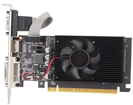 VBESTLIFE GT610 2GB Graphics Card, 2G DDR3 64Bit Independent Graphics Card with DVI, VGA, HDMI Ports, PCI Express 1.1 X 16, Cooling Fan