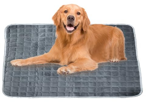 Nizirioo Selbstheizende Decke Für Katzen,100 * 110 cm Selbstheizende Decke für Katzen und Hunde,Selbstwärmende Hundedecke,Selbstheizende Decke Katzen Für Katze,Welpen,Camping,Reise(Dunkelgrau)