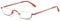 ABETOS Halbrand Lesebrille Herren Damen Metall Halbmond Halbrahmen Sehhilfe Flexibel Federscharnier Lesebrillen Computer Lesebrille Leicht Komfortable Lesehilfe Brille mit Stärke(Rot, 2.25)