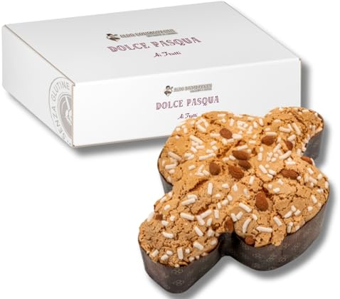 Dessert de Pâques Sans Gluten et Sans Laitiers, Gâteau Artisanal aux Raisins Secs et Fruits Confits, 700 Gr