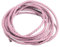 PATIKIL 2m Cordon en Cuir Tressé Rond, 3mm Corde Ronde Tressée en Cuir Véritable Pliée pour Artisanat Fabrication de Bijoux Colliers Bracelets Bricolage, Rose