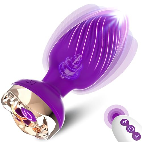 Analvibratoren für Frauen Vibration für Männer, Anal Vibrator Buttplug mit Fernbedienung für die Frau, mit 10 Vibrationsmodi i, Sex Spielzeug für Paare Anal Plug Frauen Buttplug (Lila) (1)