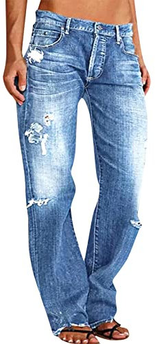 Hosen Damen Baggy Sporthose Damen 7/8 Hosen High Waist 46 Skinny Jeans schwarz high Waist Yogahose Weites Bein Große Größen Latzhose Lang Hose coulotte Dam