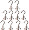 THCMagorilla Magnetic Hooks 10 Pack 9KG (22LBS) Super Magnets Hook with Neodymium Rare Earth for Cruise Ship Accessories Hanging Door Holder Keys Home Office Refrigerators BBQ