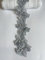 2 Yards 3D Blume Spitze Trim Perlen Floral bestickt Spitze Trim Stoff Blumen Applikationen Spitze Band Handmade DIY Nähen liefert Handwerk für Kostüm Hut Dekoration (grau)