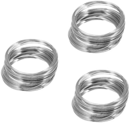 DIYEAH 3rolls Elegant Silver Bangle Wire Diy Jewelry Making Kit Charms for Women