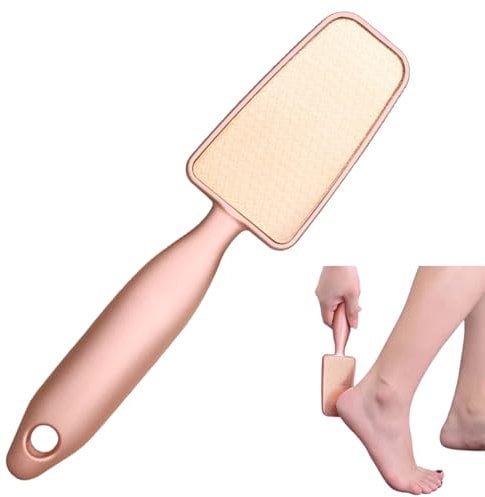 Nano-Glass Foot File and Callus Remover - Hard Skin Remover Foot, Highly Effective Pedicure Sets for Feet, Foot Scraper for Callus, Cracked Heels, Comfortable & Gentle, Rose Gold