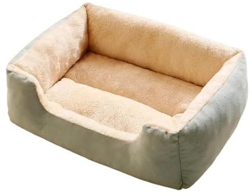 leaderss Bed Pet,Pet Bed Sofa Cat Beds Dog Sofa Soft Pet Square Plush Kennel Warm Thickened Cat Bed Washable Plush Medium Small Dog Bed House Pet Supplies(Green,45x30cm)