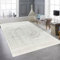 Teppich-Traum Teppich Wohnzimmer Kinderzimmerteppich Gästezimmer 3D-Effekt pflegeleicht farbig Linien- Bogenmuster in Creme, 200 x 290 cm