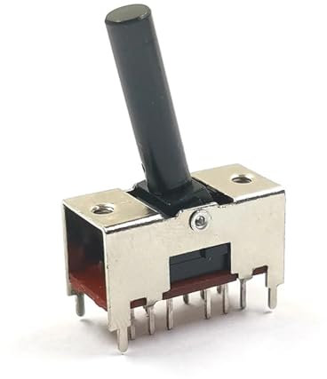 Toggle Switch ON-OFF 12Pin Power Button Switch Toggle switch 12 pin 2-gear Straight Slide Potentiometer Switch Shaft length 20MM Controls switch