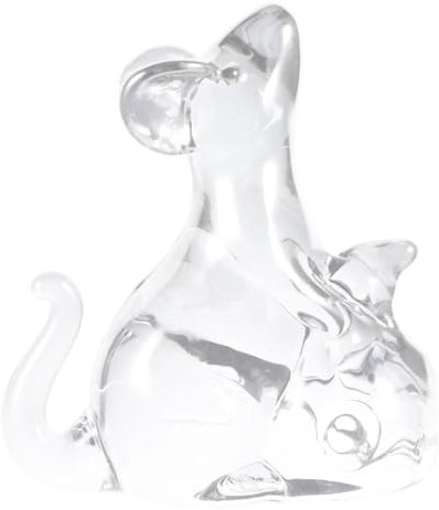 Ciieeo Cute Crystal Mouse Statue Desktop Ornament Desk Decor Mouse Sculpture Animal Figurine