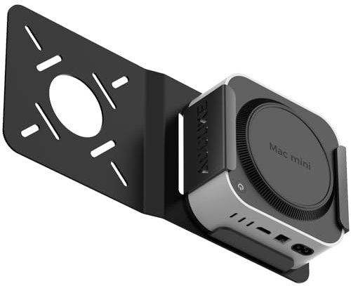 AODUKE Aluminum Alloy Mac Mini M4 VESA bracket, Mac Mini 2024 Dock Stand, Mac Mini M4 Pro VESA Monitor Arm Extension Plate, Compatible with 75X75/100X100MM Hole distance-AJM4-BMAX