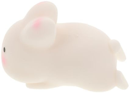GLSTOY Kaninchen Kneten Süßes Dekompressionszubehör Hase Quetschen Weiß