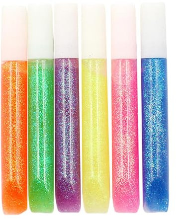 Eoixuqba Rainbow Glue Stick - Precision Art Glues & Pastes,Colored Glue Fine Glue Pens for Family Friends Children
